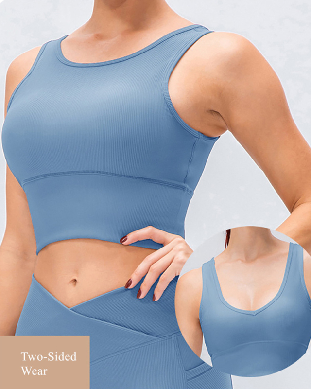 Woman Breathable Two Side Wear Sports Vest (9 Colors) S-2XL