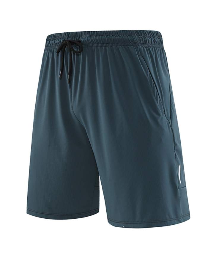Mens Reflective Summer Breathable Running Shorts Black Blue Green M-3XL