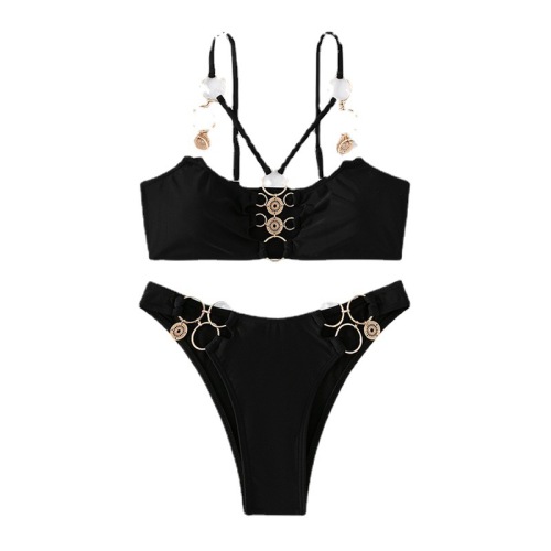 Black Sexy Girl Beach Bikini Set S-L