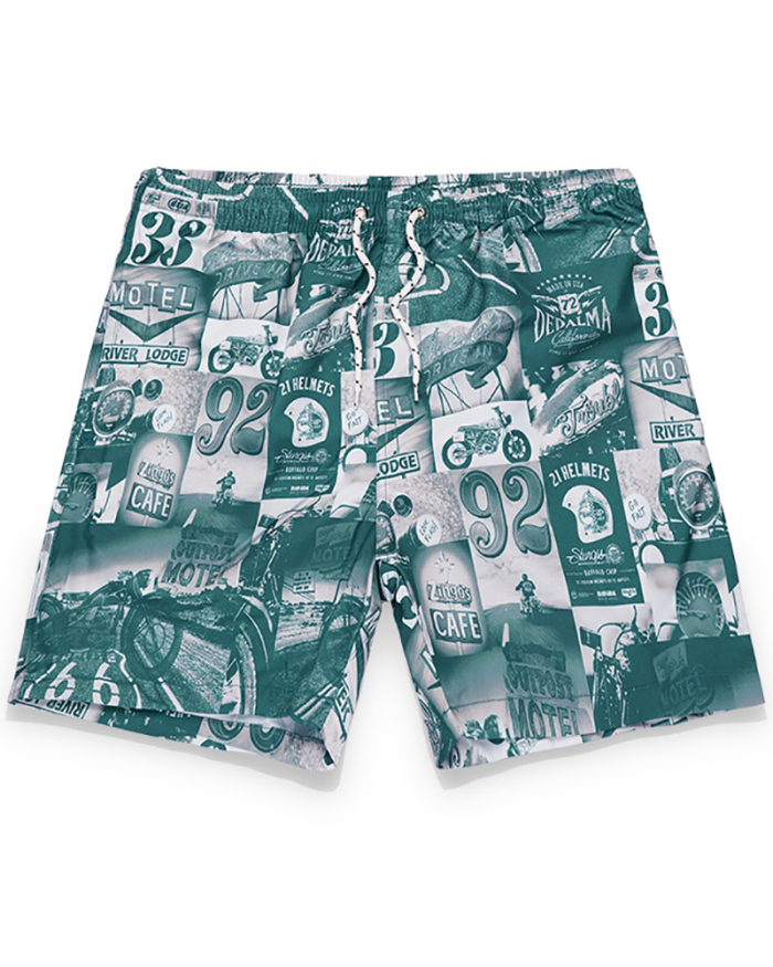 Popular Digital Print Quick dry Men's Style Sports Lining Beach Shorts S-2XL