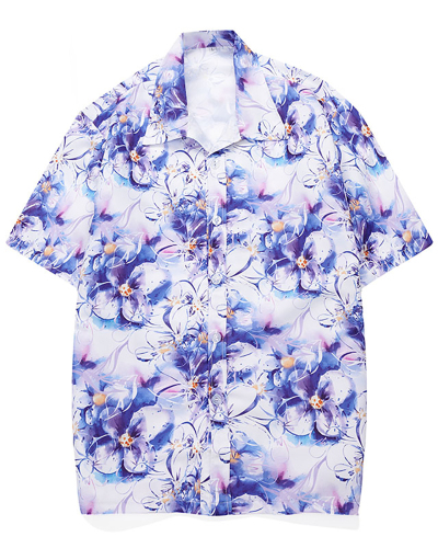 Men's Popular Summer Lapel Travel Hawaii Short Sleeves Beach Holiday Vacation T-shirt S-5XL