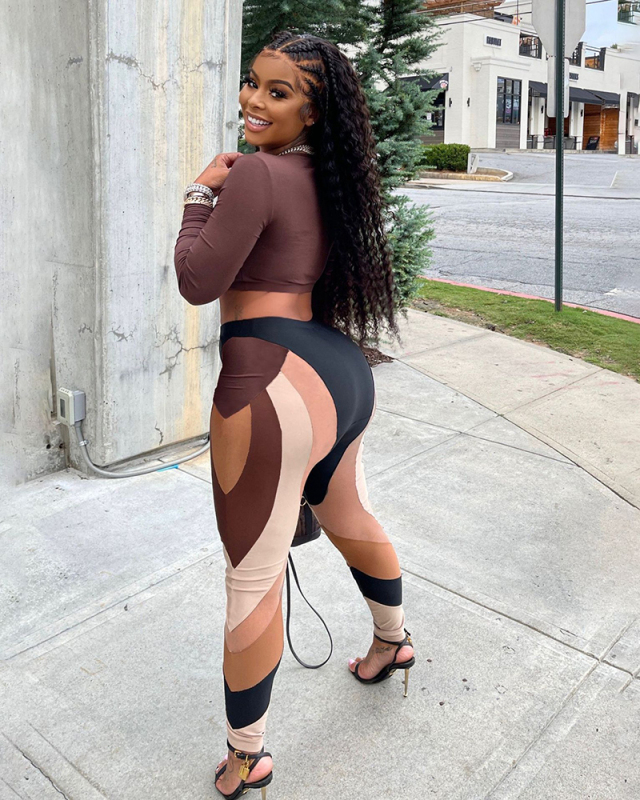 Long Sleeve Autumn Women Two Piece Pant Set S-XXL