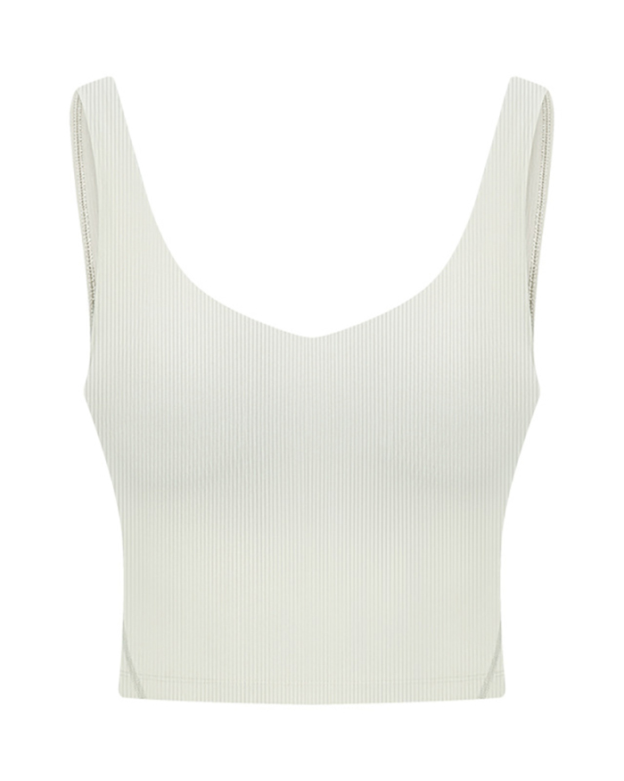 Women V-neck Sleeveless Protect New Sports Vest (with Bra) 4-12