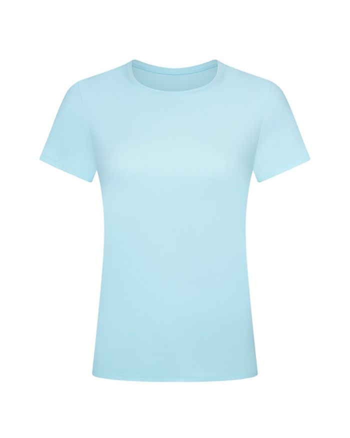 Quick Drying Women Short Sleeve Summer Back Bowknot Sports Yoga T-shirt Green Black Coco Purple Blue 4-12