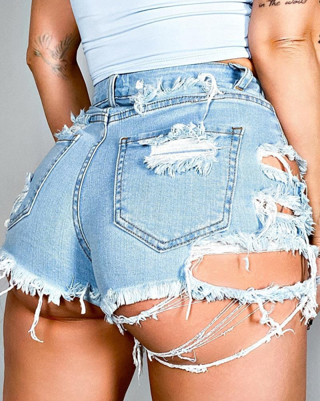 Sexy Burn Out Women Summer Jean Hot Shorts