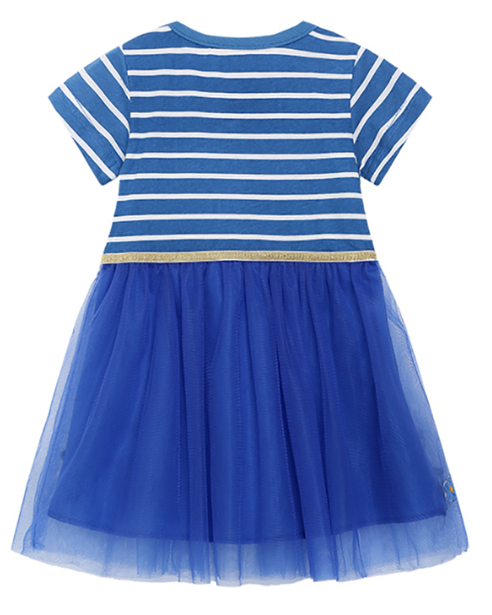 Blue Cute Girl Princess Dress