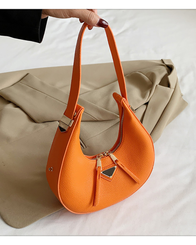 Vintage Fashion Handbag Texture Lichi Patern Armpit Bags