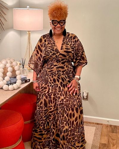 Women V Neck Wide Sleeve Leopard Fashion Plus Size Dresses L-5XL