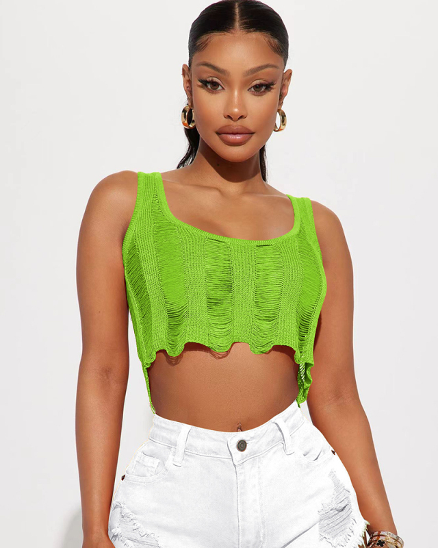 Knitted Women Fashion Summer Vest(Only Top)