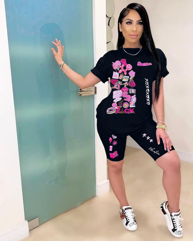 Cartoon Printed Women Wholesale New Swimwear Set S-XXL