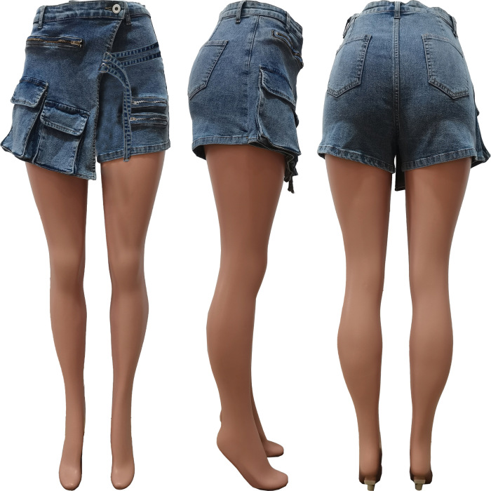 Jean Blue Women Wholesale Summer Jeans Shorts