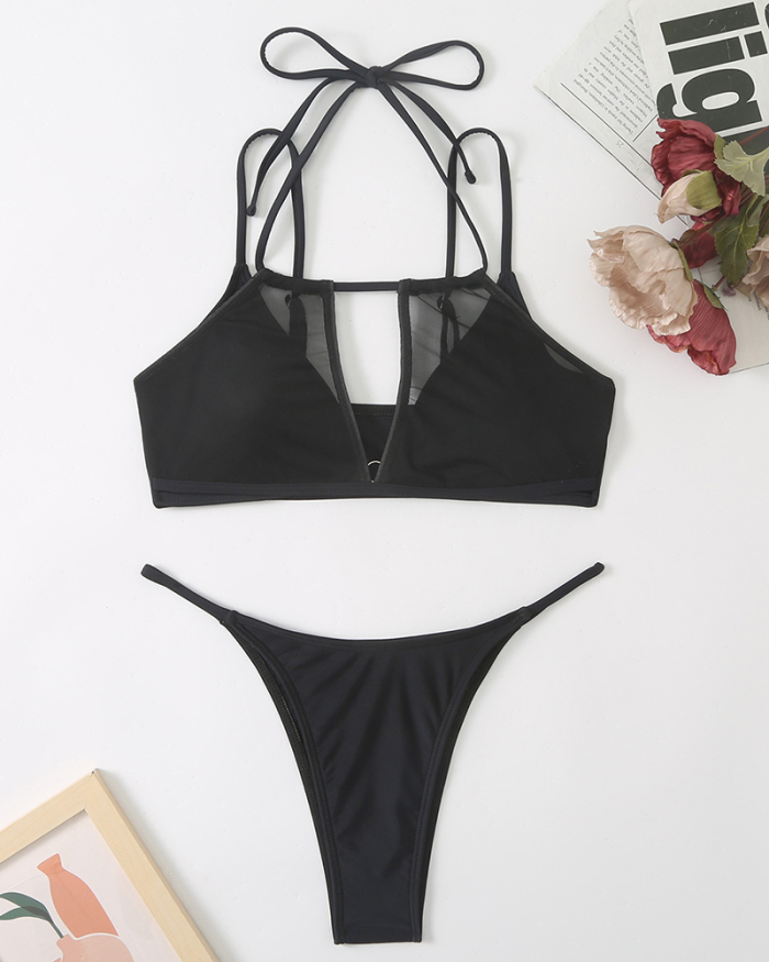 Unique Design Women Black Sexy Bikini Set