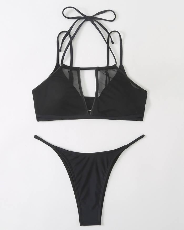 Unique Design Women Black Sexy Bikini Set
