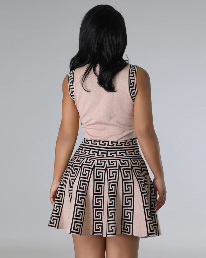 Sleeveless Women Printed Summer Short Fashion Dress S-XXL
