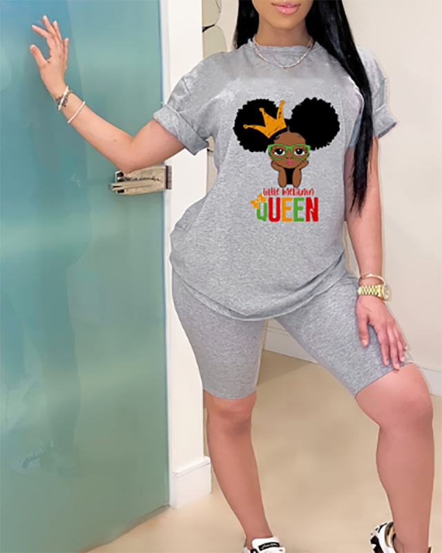 Printed Leisure Women Summer Two Piece Outfits S-XXL