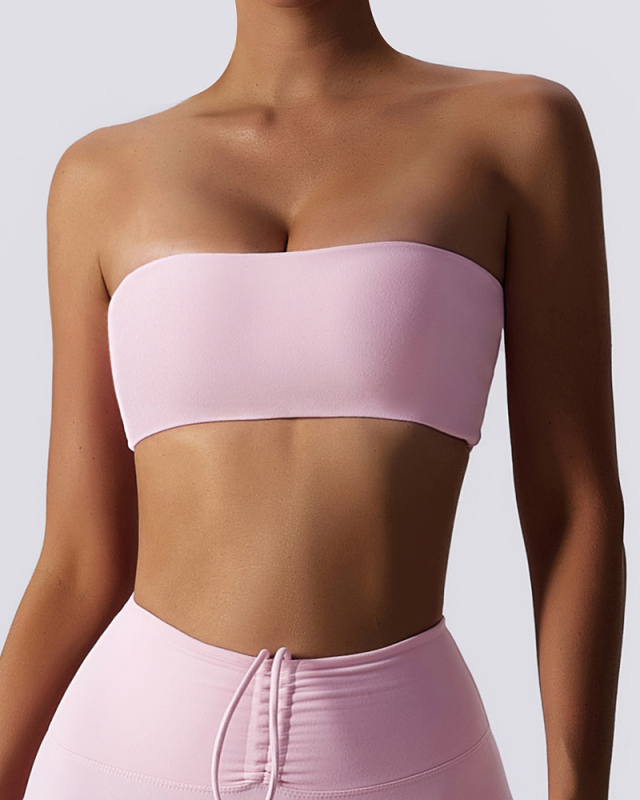 OEM Customize NO MOQ Women Sleeveless Solid Color Yoga Top Sports Bra S-XL