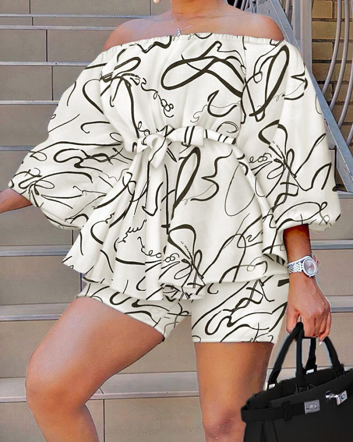 Off Shoulder Women Summer Two Piece Outfits