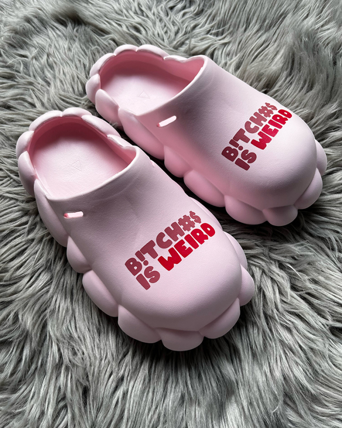 Popular Summer B!tch Printed Hot Sale Sandals Bags