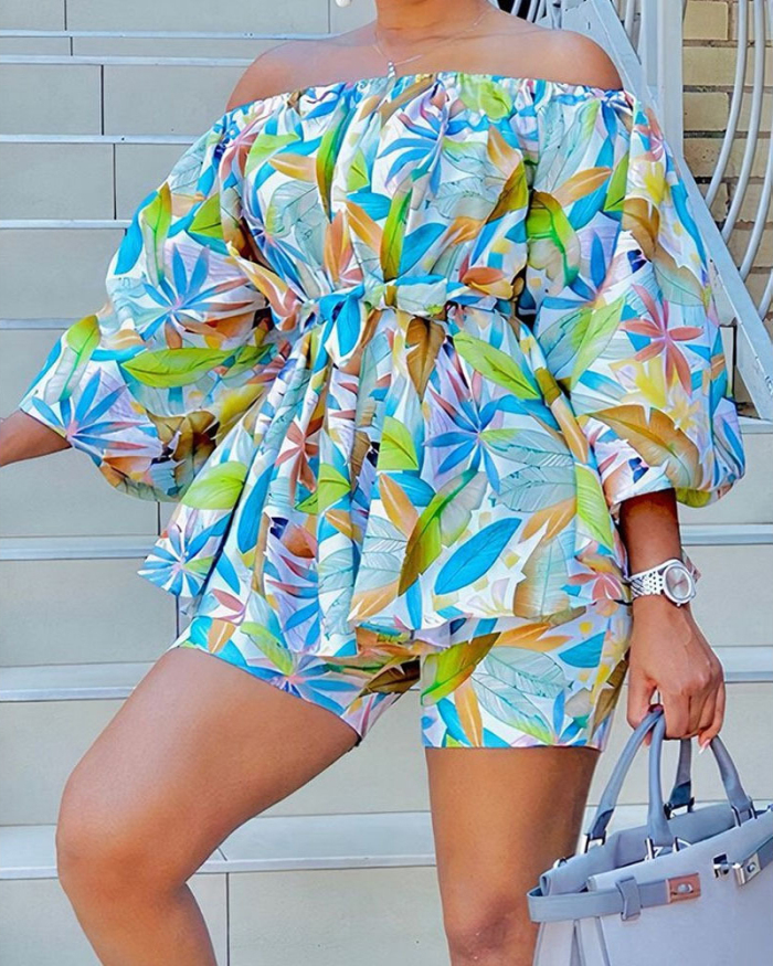 Off Shoulder Women Summer Two Piece Outfits