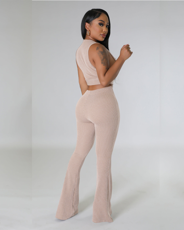 Women Fashion New Hot Summer Two Piece Pant Set