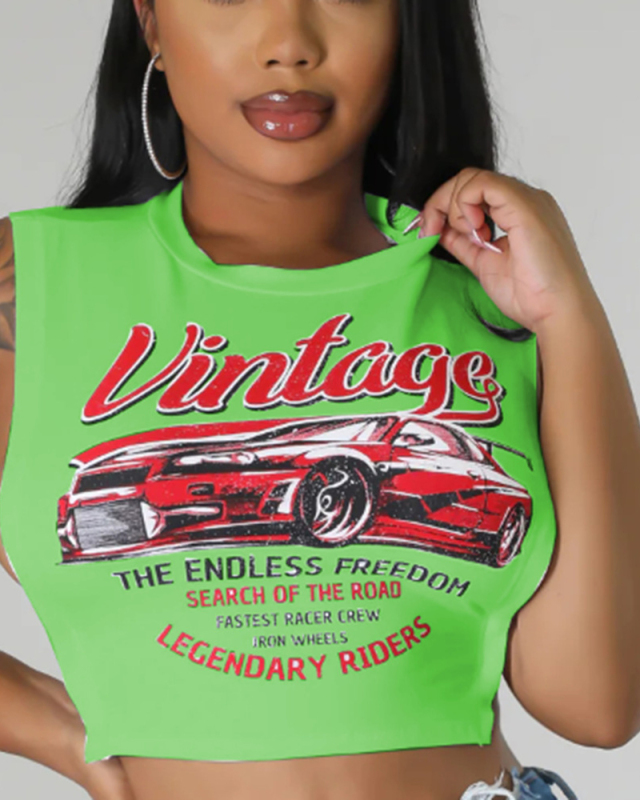 Sleeveless Women Cute Tops S-XL