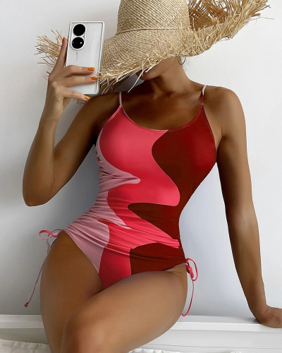 Printed Women One Piece Swimsuit S-XL