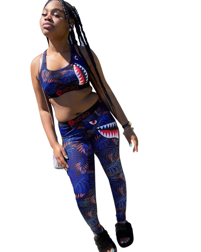 Printed Wholesale Leisure Two Piece Pant Set
