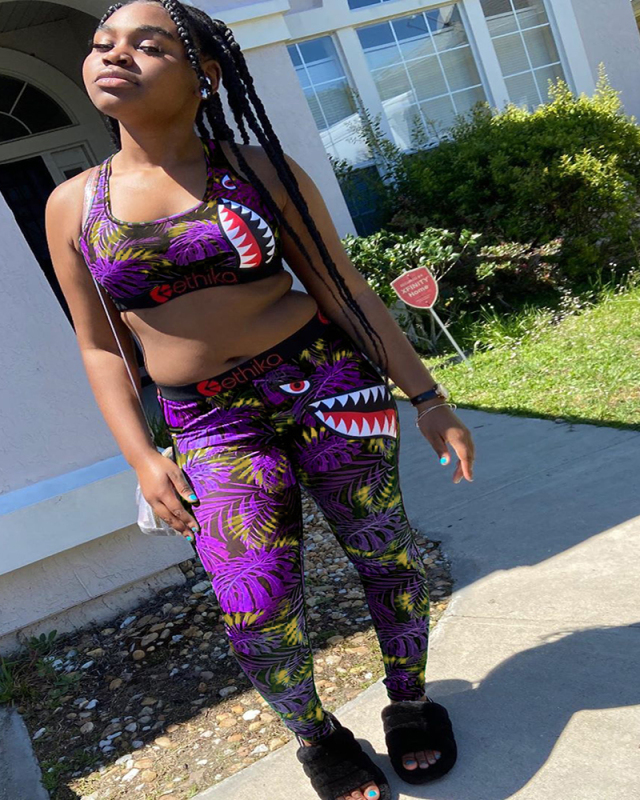 Printed Wholesale Leisure Two Piece Pant Set