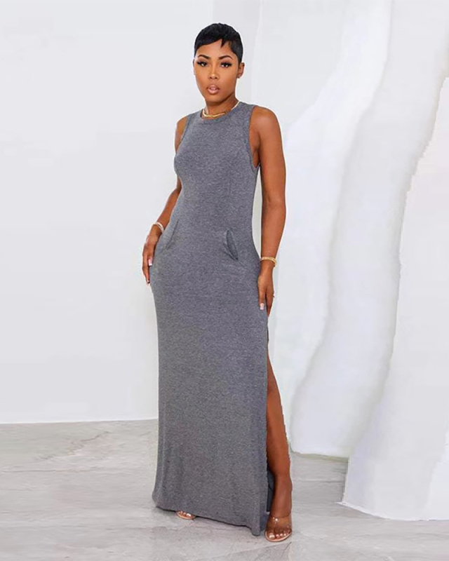 Sleeveless Summer Women Long Causal Dress