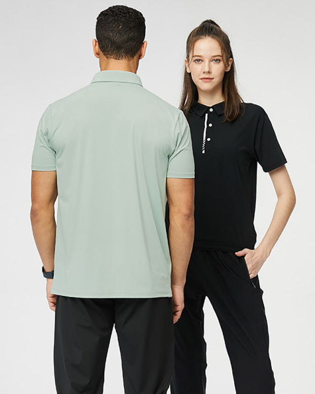 Business Casual Sports Polo Shirt Lapel Solid Color Breathable Enterprise Team Work Clothes Short-Sleeved T-Shirt S-4XL Plue Size T-shirt