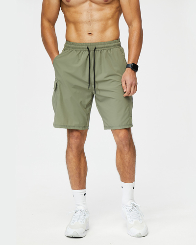 Summer Pocket Quickly Dry Sports Men's Shorts Khaki Army Green Black M-3XL