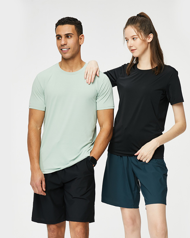 Men's Short Sleeve O Neck Solid Color Casual Running Basketball T-shirt White Black Blue Purple Orange Green S-4XL