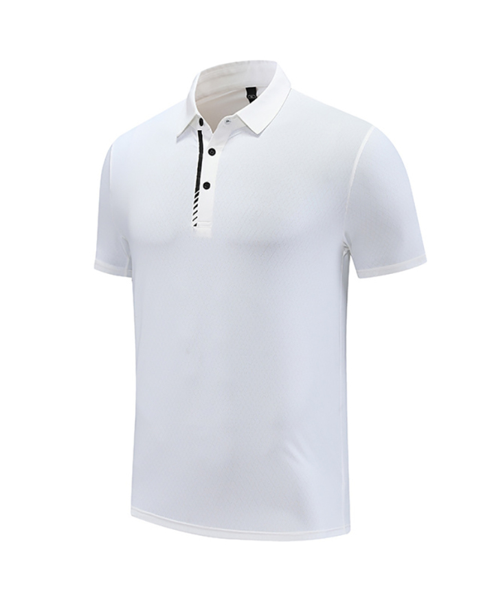Business Casual Sports Polo Shirt Lapel Solid Color Breathable Enterprise Team Work Clothes Short-Sleeved T-Shirt S-4XL Plue Size T-shirt