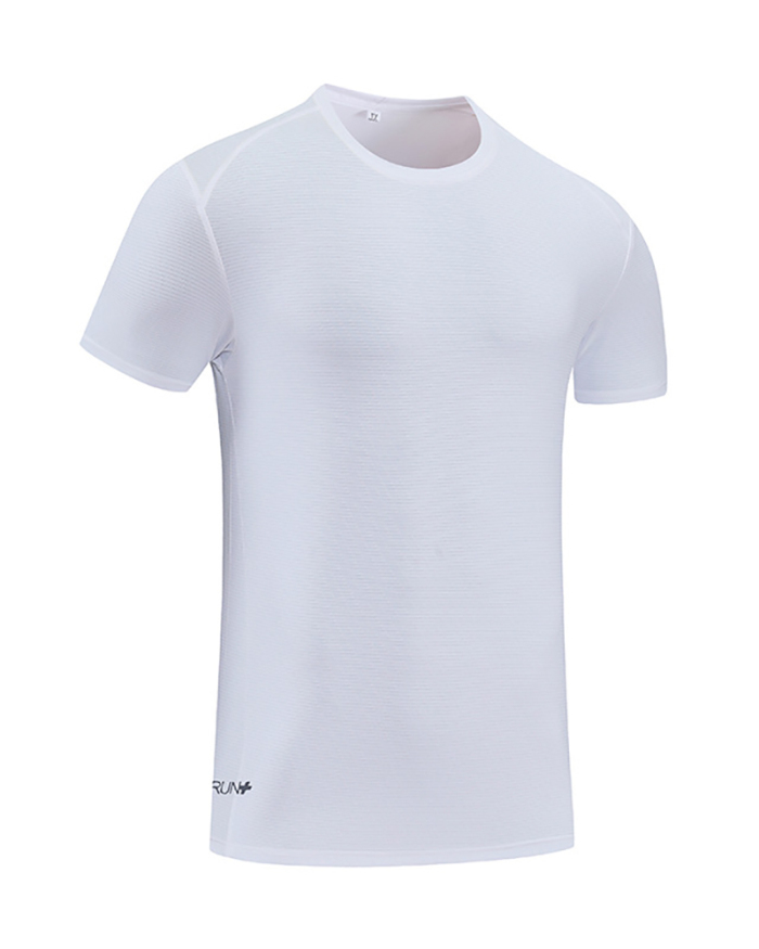 Men's Short Sleeve O Neck Solid Color Casual Running Basketball T-shirt White Black Blue Purple Orange Green S-4XL
