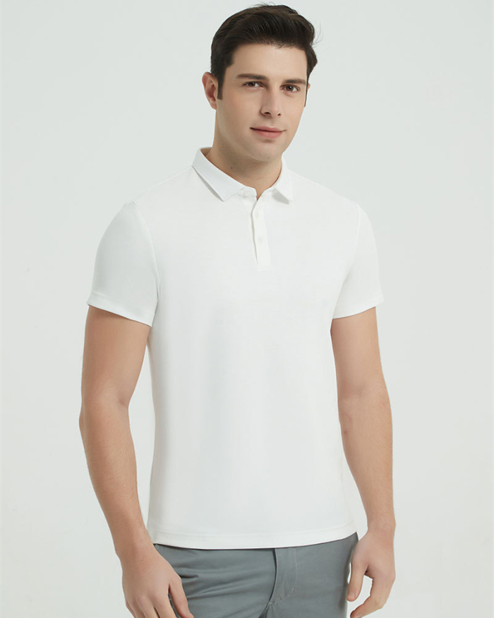 230g Cotton Polo Neck Short Sleeve Business Men's Short Sleeve Basic T-shirt S-4XL