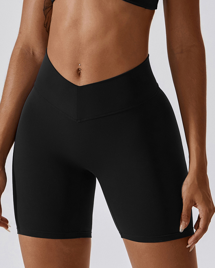 78% Nylon All-in-one Design Comfortable High Waist Hips Lift Sports Shorts S-XL