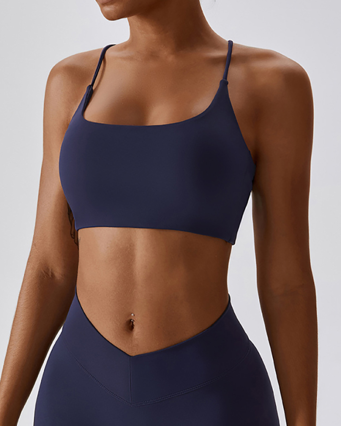 Hot Sale Summer New Outside Running Wear Sports Bra Yoga Tops Black Orange Red Blue White Purple S-XL