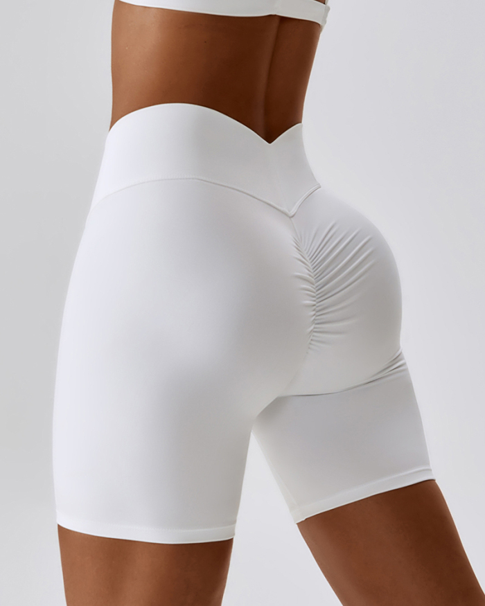 78% Nylon All-in-one Design Comfortable High Waist Hips Lift Sports Shorts S-XL
