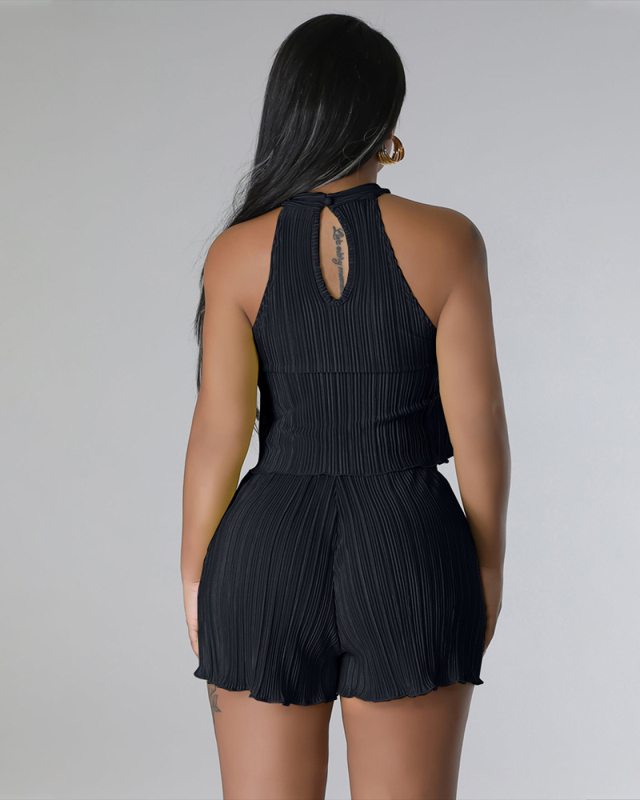 Sleeveless Women Summer Hot Two Piece Short Set