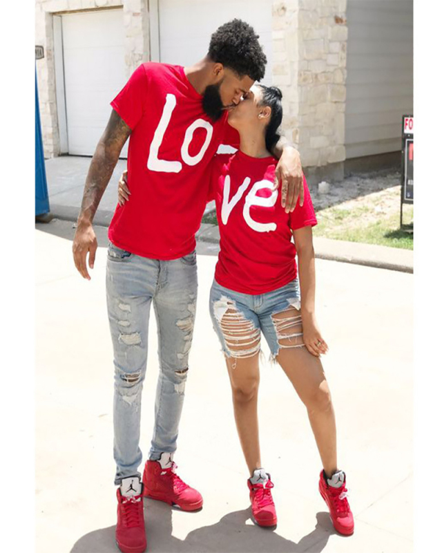 Wholesale Short Sleeve Lovers Red T Shirt