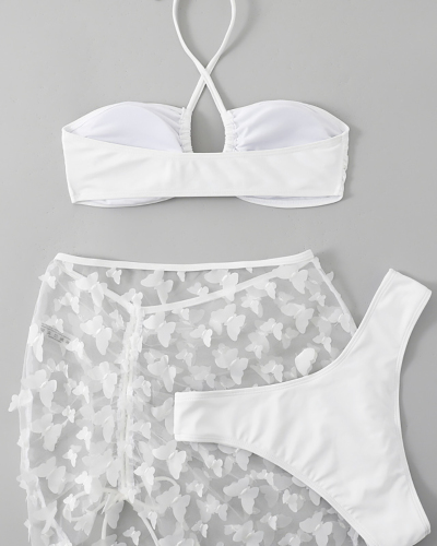 White 3 Piece Set Women New Bikini Set