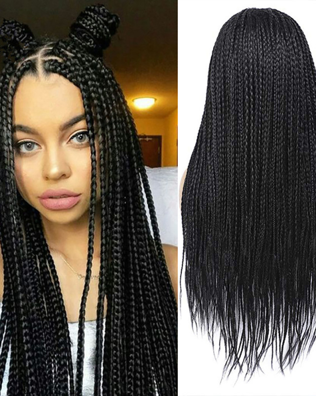 60CM Wholesale Human Hair Box Braid Wigs