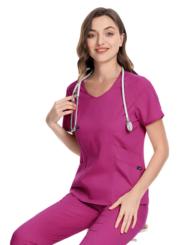 Surgical Set Short Sleeve V-neck Dental Nurse Uniform Pants Sets Two pieces Outfit XS-2XL