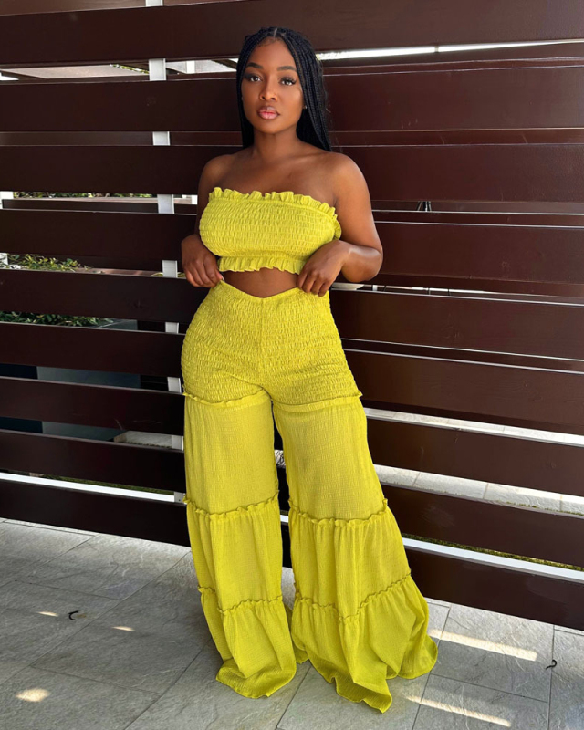 Women Leisure Hot Summer Two Piece Pant Set S-XL