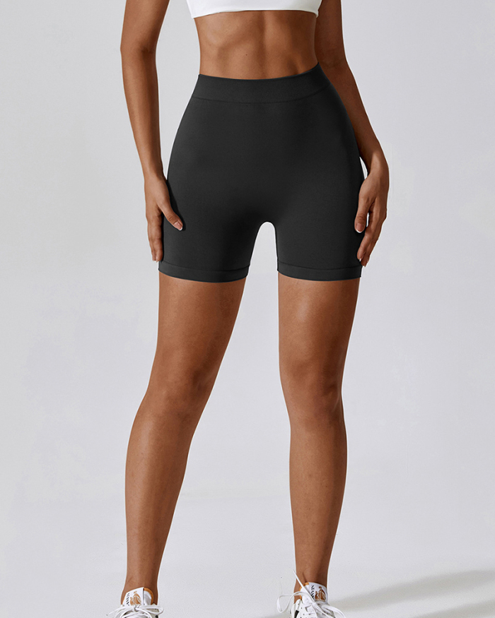 Women Summer Hip Lift Running Yoga High Waist Shorts S-L
