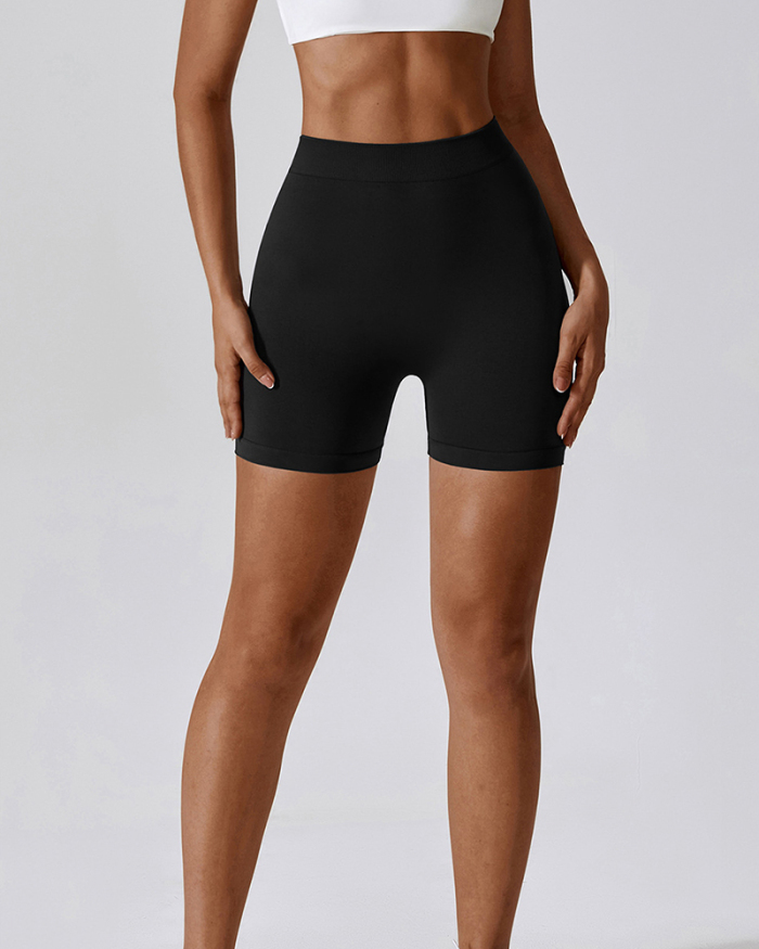 Women Summer Hip Lift Running Yoga High Waist Shorts S-L