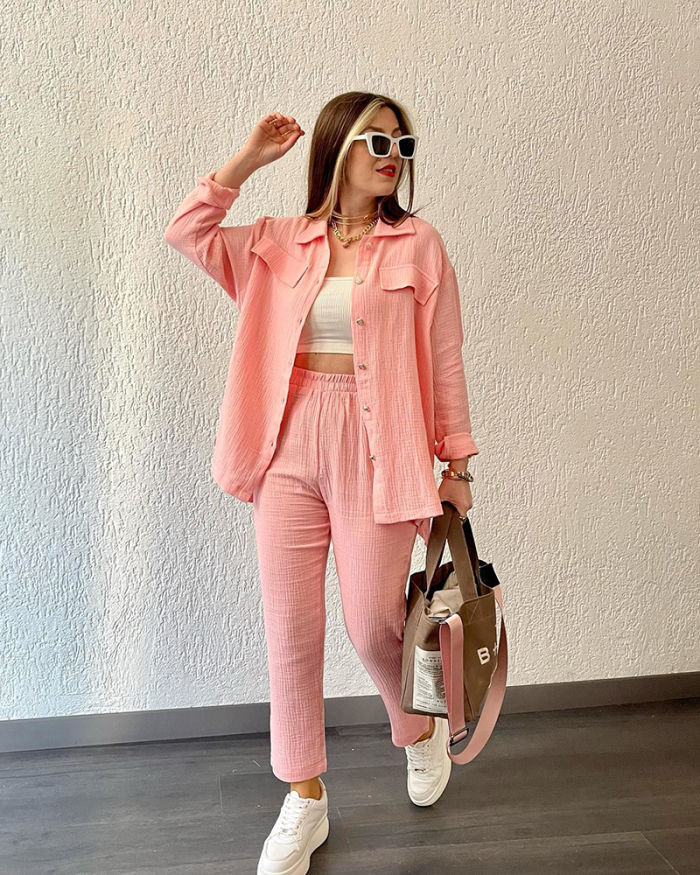 High Quality Women Leisure Hot Two Piece Pant Set S-2XL