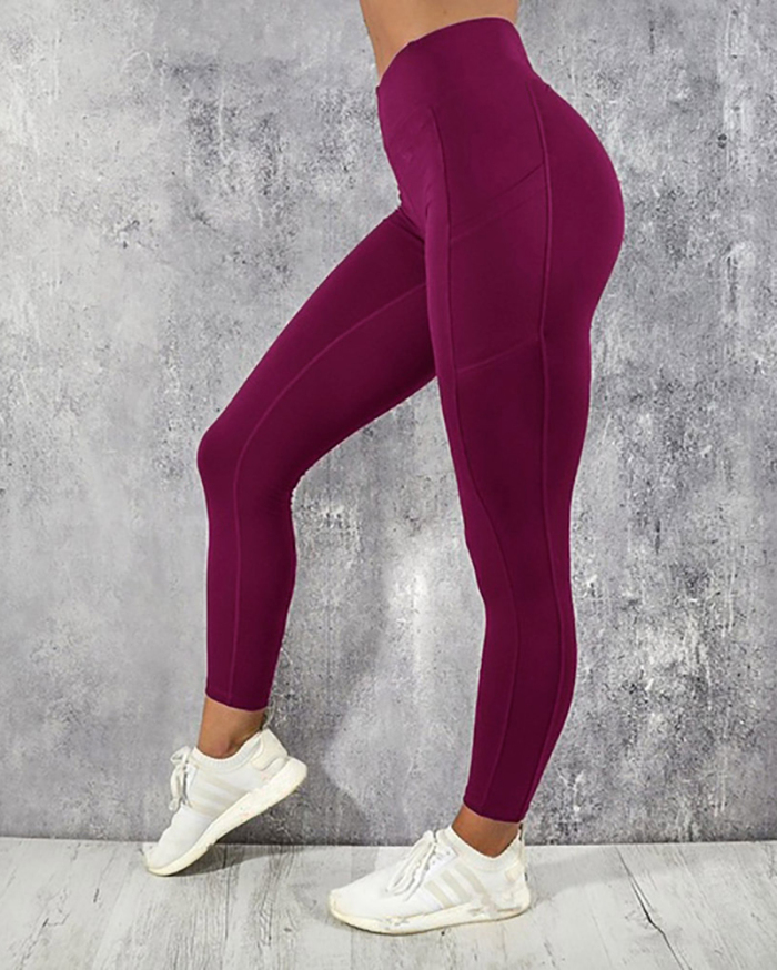 Wholesale Side Pocket Sports Women Pants S-3XL