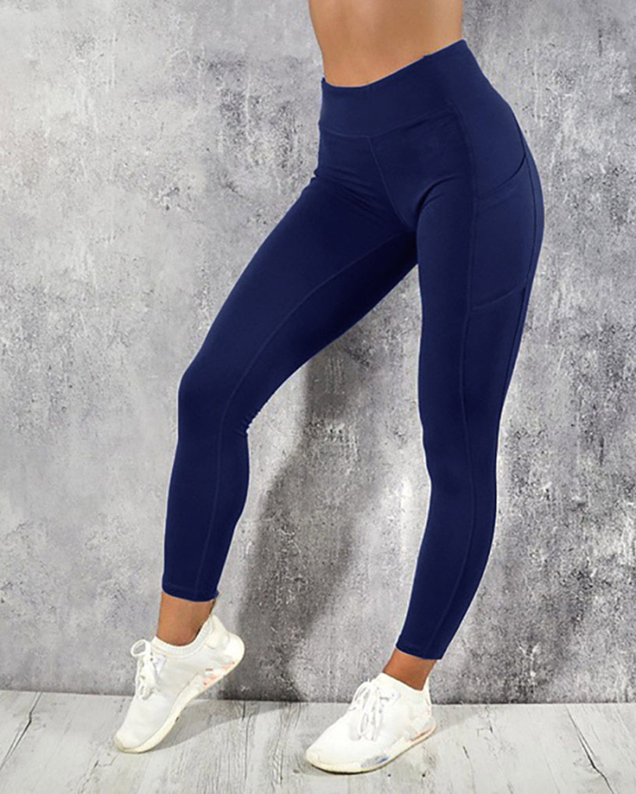 Wholesale Side Pocket Sports Women Pants S-3XL