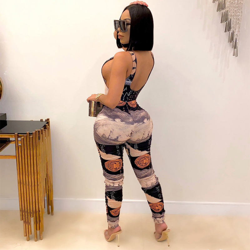 Dollars Printed Women New Two Piece Pant Set S-XL